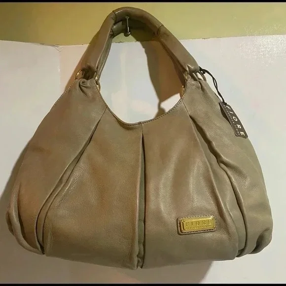 Isabella Fiore beige leather satchel handbag